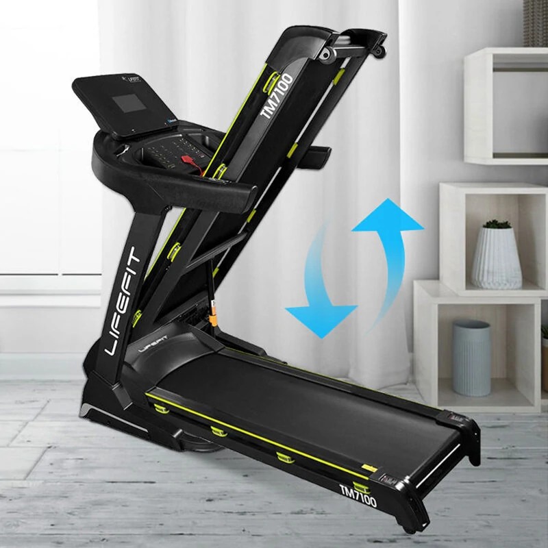 LIFEFIT TM7100 taitettava juoksumatto kotitoimistoon 6,0hv 1–20km/h asennusvapaa led-näyttö sykeanturi 150kg 2 vuoden takuu