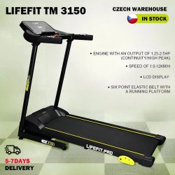 LIFEFIT TM3150 taittuva juoksumatto kotiin ja toimistoon 2,5 hv Bluetooth-yhteys LED-näyttö