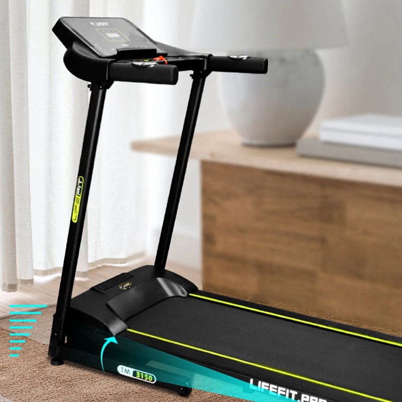 LIFEFIT TM3150 taittuva juoksumatto kotiin ja toimistoon 2,5 hv Bluetooth-yhteys LED-näyttö