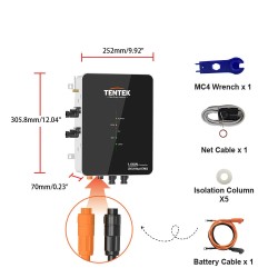 LANPWR TENTEK 1600W 2 MPPT älykäs EMS-ohjain mikroinvertterillä parvekkeelle