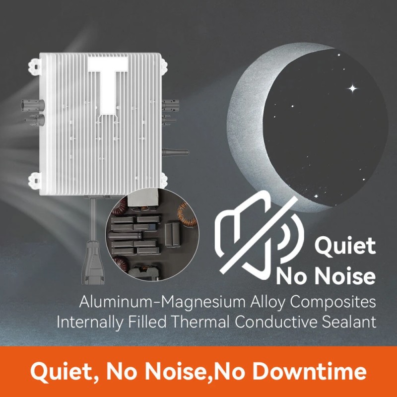 LANPWR TENTEK Tiger-800W2E1P mikroinvertteri wifi IP67 MPPT älykäs parvekkeen aurinkovoimala