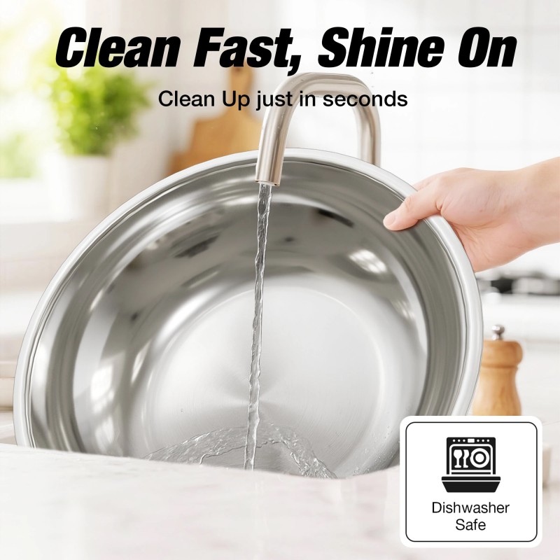 Warmounts 4 kpl 5 litran pyöreät buffet-tarjoiluastiat lasikansilla ja pidikkeellä