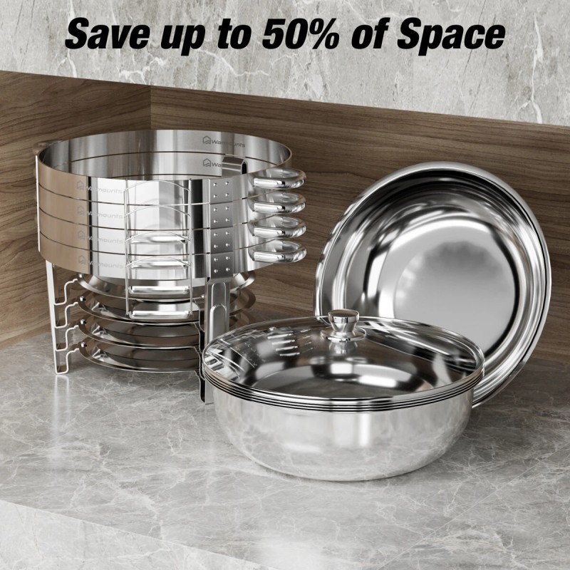 Warmounts 4 kpl 5 litran pyöreät buffet-tarjoiluastiat lasikansilla ja pidikkeellä