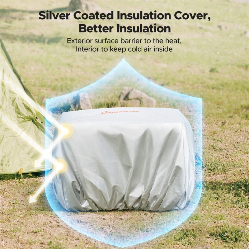 WARMOUNTS pehmeä eristetty kylmälaukku 48 tölkkiä kaksiosainen vuototiivis kansi