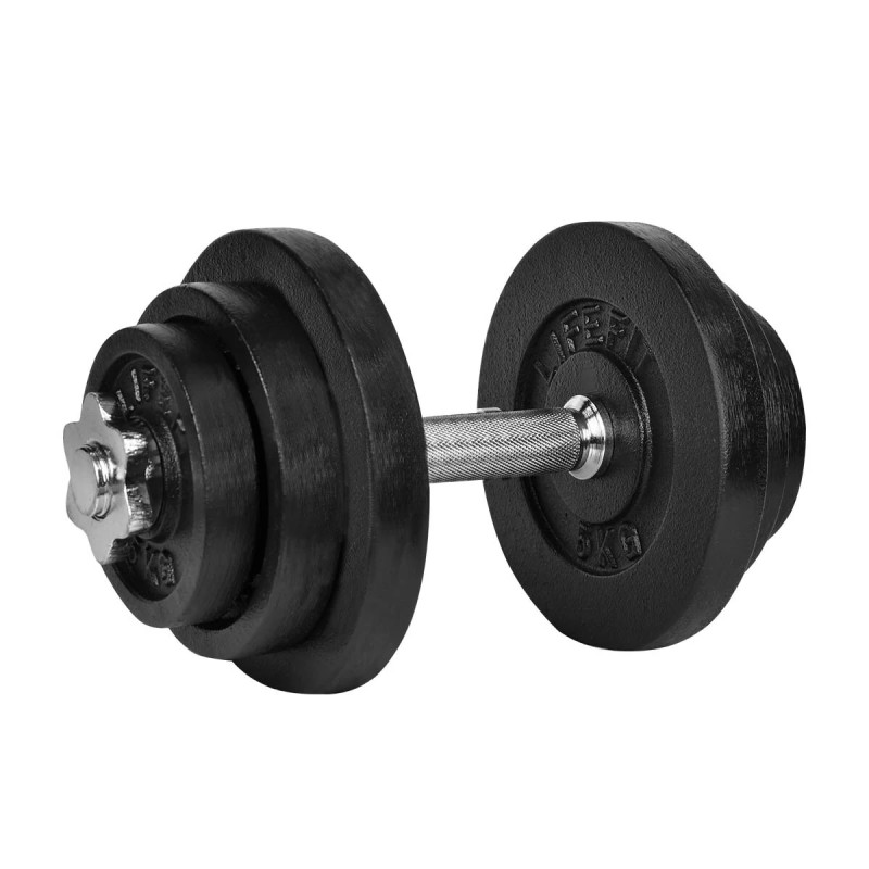 LIFEFIT säädettävä 20 kg käsipaino 30 mm teräksinen kahva kotitreeniin