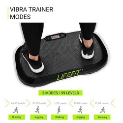 LIFEFIT värähtelylevy F-DESK-01-01 vastuskuminauhalla kotitreeniin moniohjelmainen lihasten muokkaamiseen