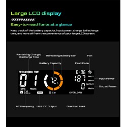 Blackview OSCAL PowerMax 666Wh kannettava varavirtalähde 700W LiFePO4 langaton lataus led-taskulamppu yli 800 sykliä