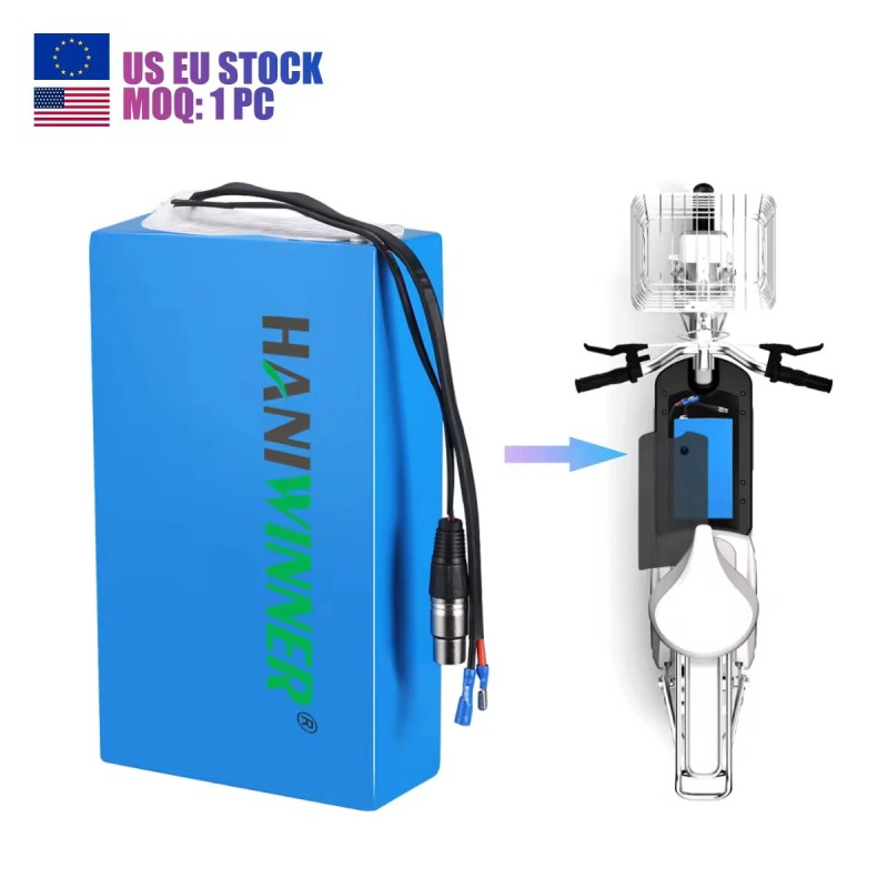 HANIWINNER HA201 48V 20Ah 960Wh universaali sähköpyöräakku 30A BMS vesitiivis laturilla