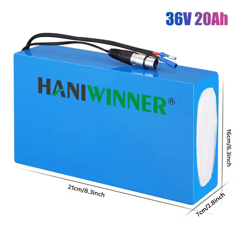 HANIWINNER HA201 48V 20Ah 960Wh universaali sähköpyöräakku 30A BMS vesitiivis laturilla