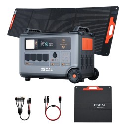 Blackview OSCAL PowerMax 6000 kannettava virtalähde 3600Wh BP3600 lisäakulla ja PM400 PRO 400W aurinkopaneelilla