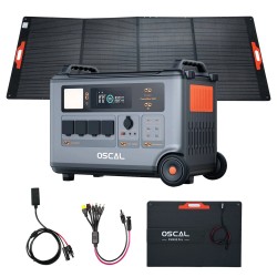 Blackview OSCAL PowerMax 6000 kannettava virtalähde 3600Wh BP3600 lisäakulla ja PM400 PRO 400W aurinkopaneelilla