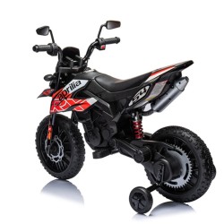 ELJET Aprilia RX125 sähkömoottoripyörä 12V akku langaton musiikki iskunvaimennus 3–8-vuotiaille 2 vuoden takuu