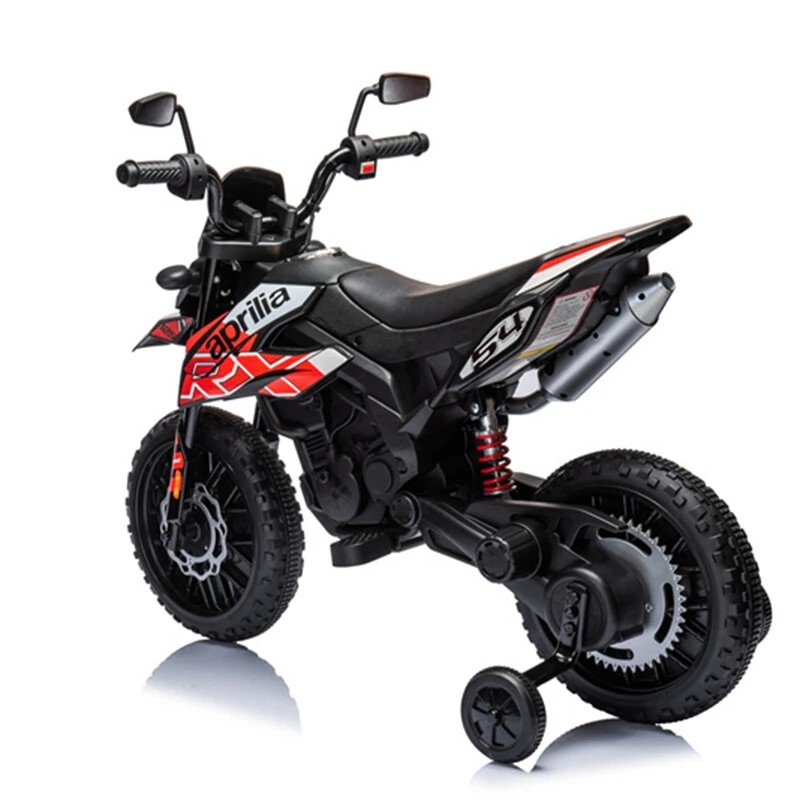 ELJET Aprilia RX125 sähkömoottoripyörä 12V akku langaton musiikki iskunvaimennus 3–8-vuotiaille 2 vuoden takuu