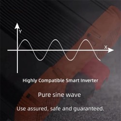 FCHAO KST-3500W-24V 3500W puhdas siniaaltoinvertteri DC24V–AC230V etäohjaimella EU-pistoke