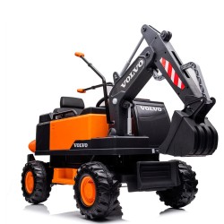 ELJET sähköinen kaivinkoneajolelu 12 V akku kauko-ohjain Bluetooth-äänentoisto turvavyö