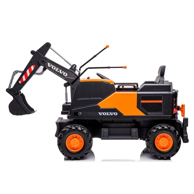 ELJET sähköinen kaivinkoneajolelu 12 V akku kauko-ohjain Bluetooth-äänentoisto turvavyö