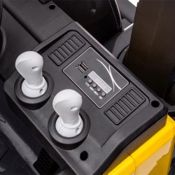 ELJET sähköinen kaivinkoneajolelu 12 V akku kauko-ohjain Bluetooth-äänentoisto turvavyö