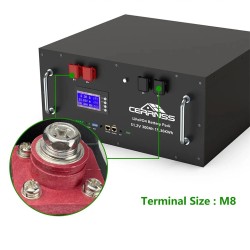 LiFePO4 48V 300Ah akkupaketti 15360Wh 6000 sykliä 16S 200A älykäs BMS RS485/CAN