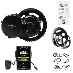 BAFANG BBS02B 48V 500W keskimoottorisarja C010 näytöllä ja 36 42 46 52T ketjupyörällä