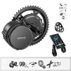 Bafang BBS01B 36V 350W keskimoottorimuuntosarja VD61 näytöllä ja 36 42 44 52T ketjupyörällä