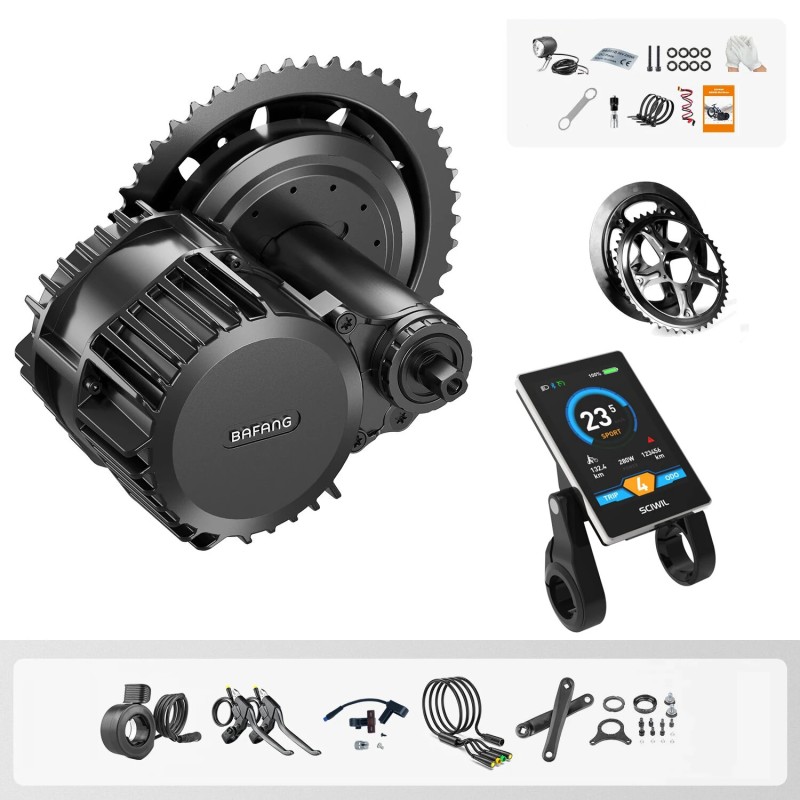 BAFANG BBSHD 52V 1000W keskimoottorin muunnossarja VD61 näytöllä ja 40T 46T ketjupyörät