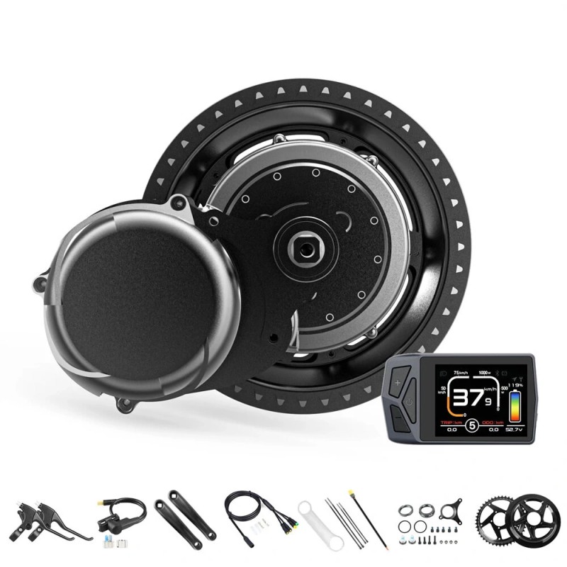 Tongsheng TSDZ8 48V 750W keskimoottori muunnossarja EKD01 Bluetooth näyttö 44T ketjupyörä