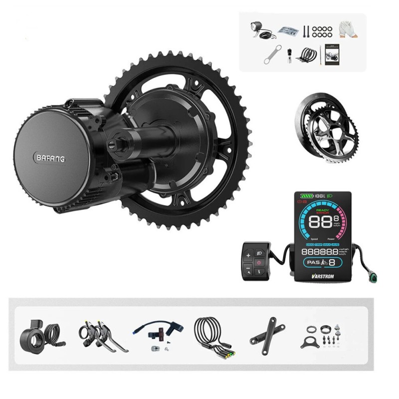 Bafang BBS01B 36V 250W keskimoottorin muuntosarja VD618 näyttö 36 42 44 52T ketjupyörä