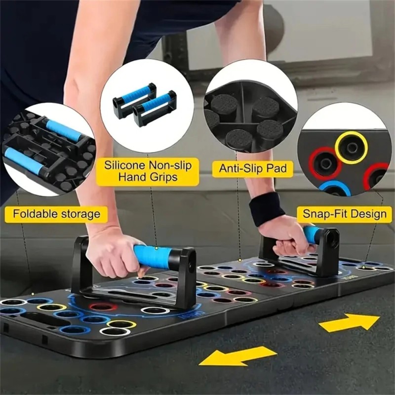 KALOAD monitoiminen punnerruslauta rinta ja vatsalihaksille kotitreeniin miehille ja naisille