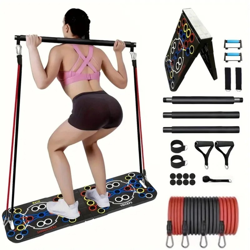 KALOAD kannettava punnerrusteline monitoiminen pilateslauta rinta ja vatsalihasharjoitus