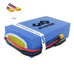 UNITPACKPOWER D034 48V 40Ah sähköpyörän akku XT60 60A BMS 4A laturi alumiinikotelo
