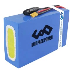 UNITPACKPOWER D034 48V 40Ah sähköpyörän akku XT60 60A BMS 4A laturi alumiinikotelo