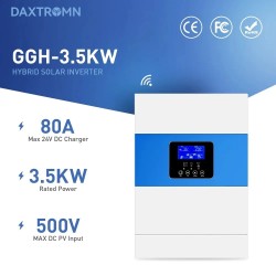 DAXTROMN hybridiinvertteri 24V/48V 3,5kW/6,5kVA puhdas siniaalto 100A mppt-lataussäädin maks.500V