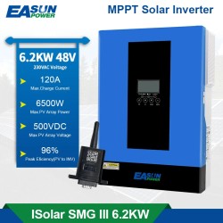 EASUN POWER ISolar SMG III 6,2 kW aurinko-hybridinvertteri 48V MPPT 120A wifi-yhteys