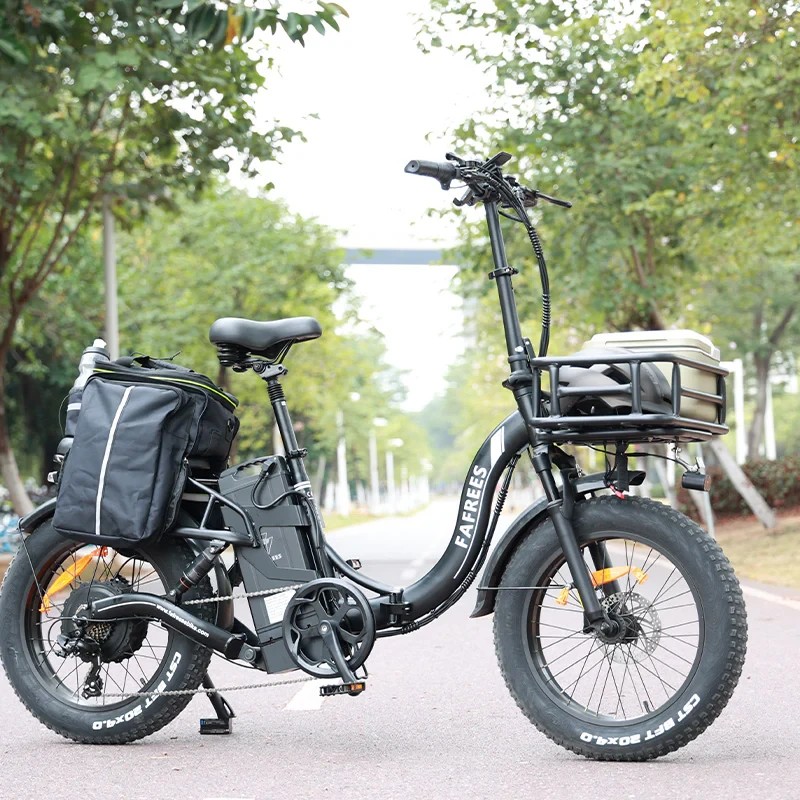 FAFREES takakori 50x32x15 cm musta 25kg kantavuus sopii F20-sarjan sähköpyöriin