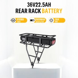 BAFANG 36V 22,5Ah 810Wh takatelineen sähköpyörän akku 30A suojapiirillä