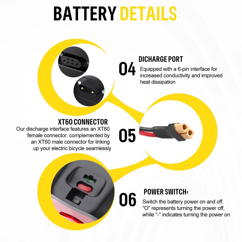 BAFANG 36V 22,5Ah 810Wh takatelineen sähköpyörän akku 30A suojapiirillä