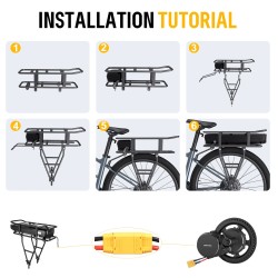 BAFANG 36V 22,5Ah 810Wh takatelineen sähköpyörän akku 30A suojapiirillä