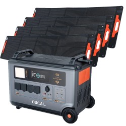 Blackview OSCAL PowerMax 3600 kannettava virtalähde 3600Wh LiFePO4 ja 200W aurinkopaneeli