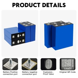 Blackcell 4 kpl 3,2V 280Ah akkupaketti litiumrautafosfaatti aurinkokäyttöön golfkärryihin ja verkosta riippumattomaan käyttöön