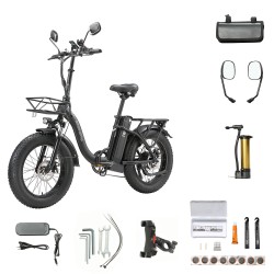 SINOHON B20 sähköpyörä 48V 15Ah akku 750W moottori 20 tuuman renkaat 80 100 km 150 kg kantavuus