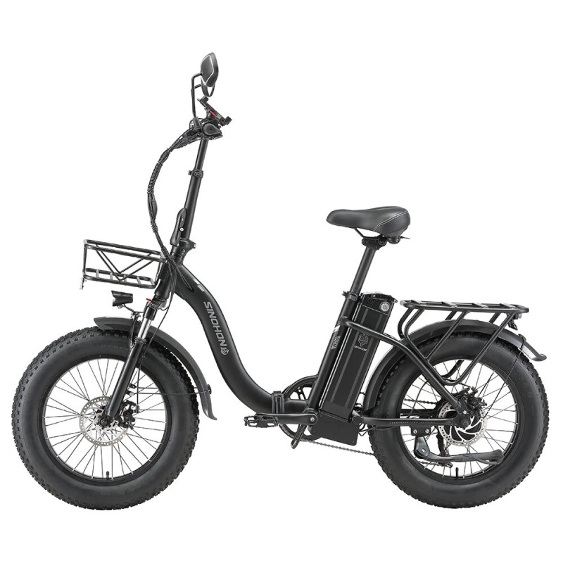 SINOHON B20 sähköpyörä 48V 15Ah akku 750W moottori 20-tuuman renkaat 80–100 km 150 kg kantavuus