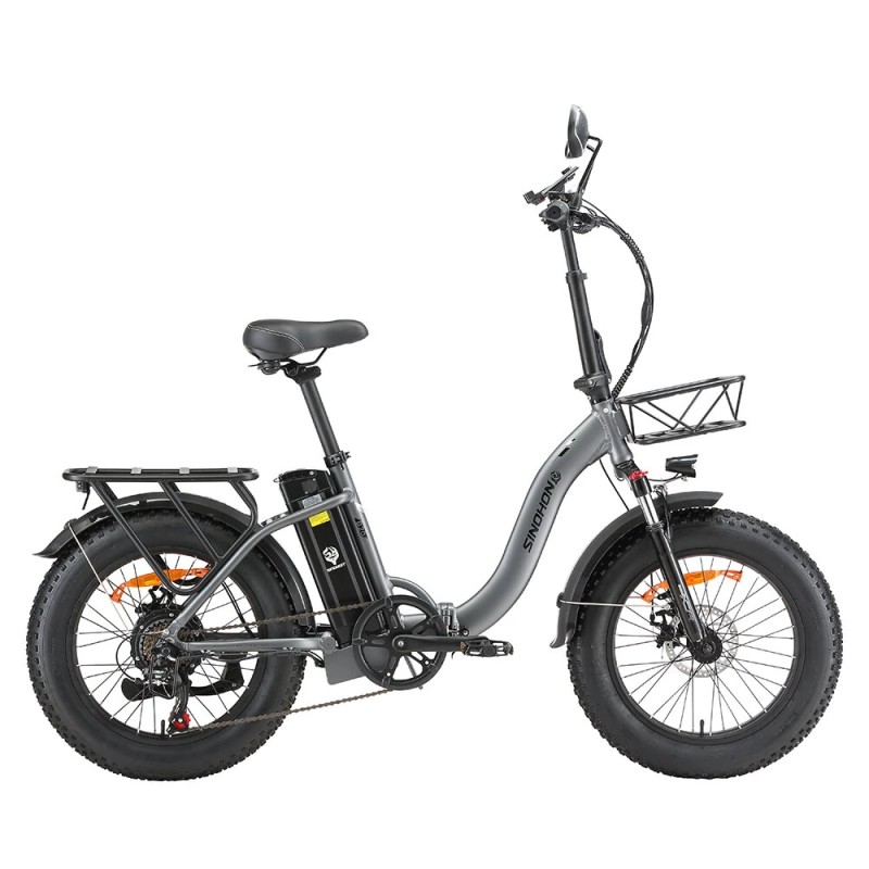 SINOHON B20 sähköpyörä 48V 15Ah akku 750W moottori 20-tuuman renkaat 80–100 km 150 kg kantavuus