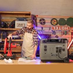 OUKITEL P5000 Pro kannettava varavirtalähde 5120Wh LiFePO4-akku 4000W puhdas siniaalto sovellusohjaus pyörillä