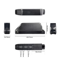 ChamRider Polly C 36V 33.6Ah sähköpyöräakku alaputkeen LG 21700 4800mAh 30A BMS IP65 4A-laturi