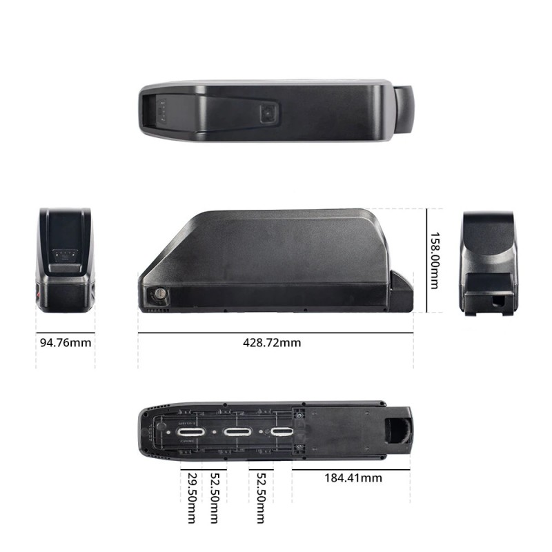 ChamRider Polly C 36V 33.6Ah sähköpyöräakku alaputkeen LG 21700 4800mAh 30A BMS IP65 4A-laturi