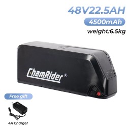 ChamRider Hailong C 48V 22,5Ah 1080Wh runkoputken sähköpyörän akku A-luokan 21700 kennot DALY 40A akunhallinta