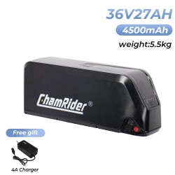 ChamRider Hailong C 36V 27Ah 972Wh alasputkiakku litiumioni-kennoilla 30A akunhallinta IP65 4A pikalaturi