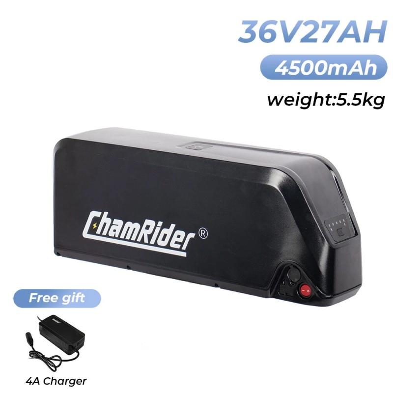 ChamRider Hailong C 36V 27Ah 972Wh alasputkiakku litiumioni-kennoilla 30A akunhallinta IP65 4A pikalaturi