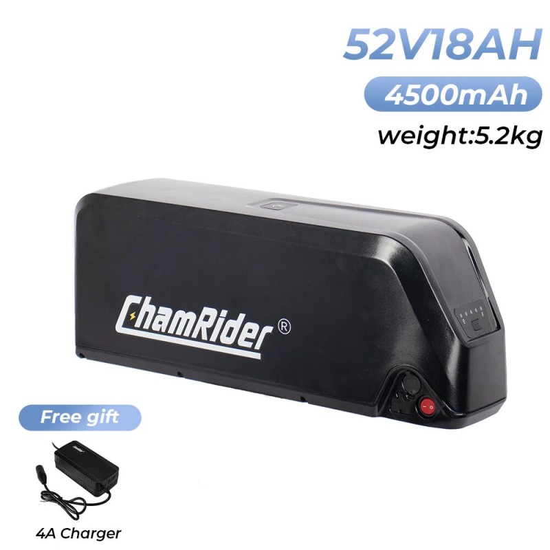 ChamRider Hailong C alaputken akku 52V 18Ah 936Wh DALY 40A IP65 nopealla laturilla