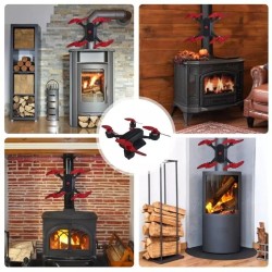 Lämpökäyttöinen 8-lapainen liesituuletin ilman sähköä tehokas lämmönjako DY372B